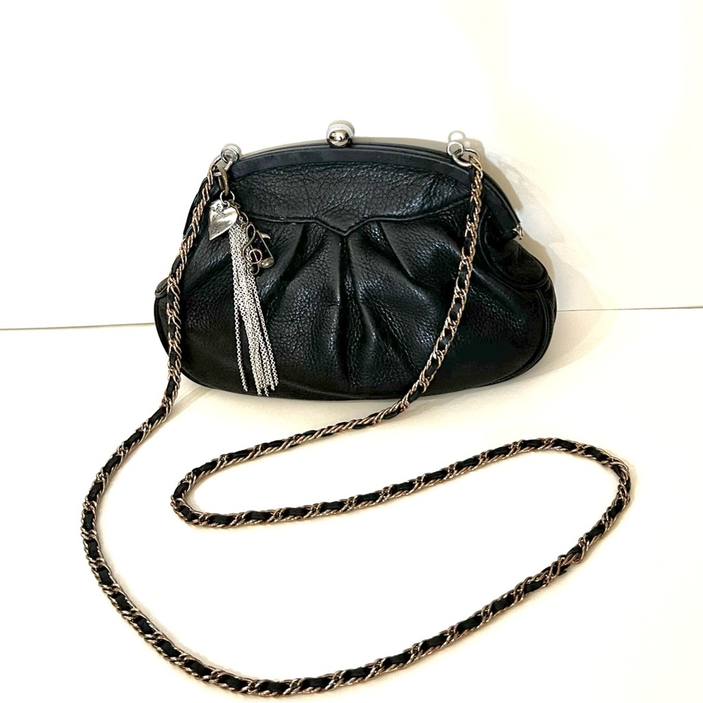 Rhythm & Rhyme Super Soft Black Leather Crossbody Bag
